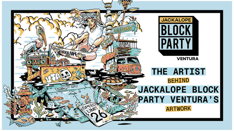 The artist behind Ventura’s JACKALOPE BLOCK PARTY artwork