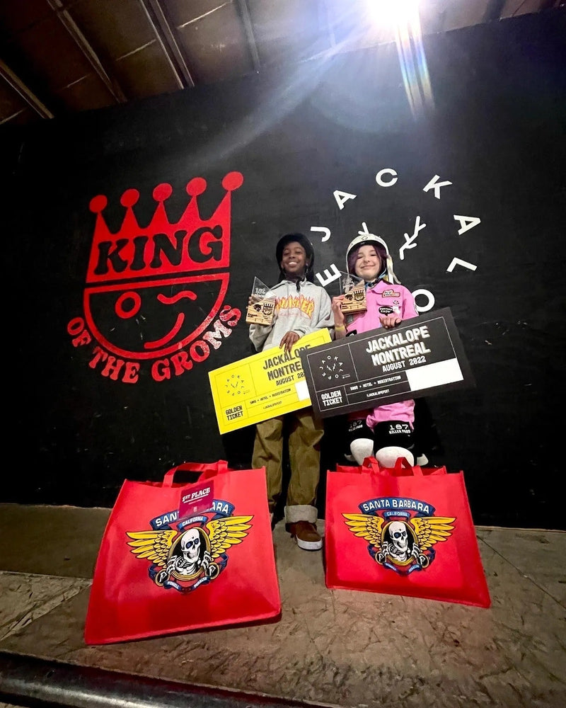 Winners of King of the Groms on their way to the JACKALOPE FEST
