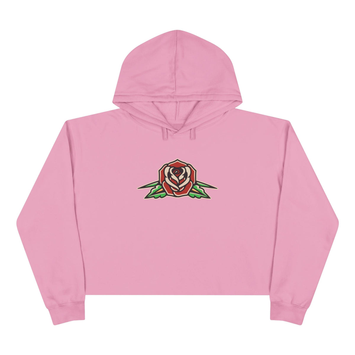 Liebe Calavera Rosa Crop Hoodie