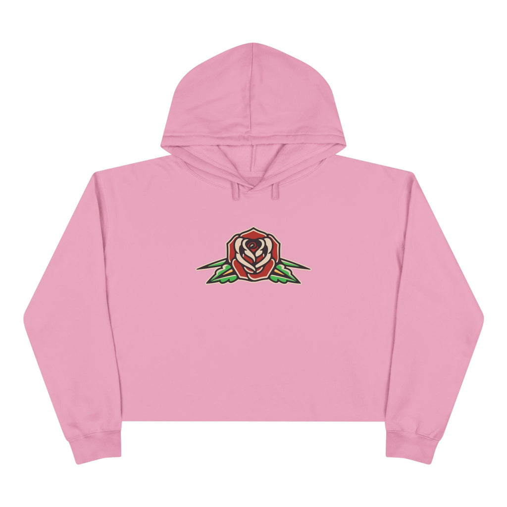 Liebe Calavera Rosa Crop Hoodie