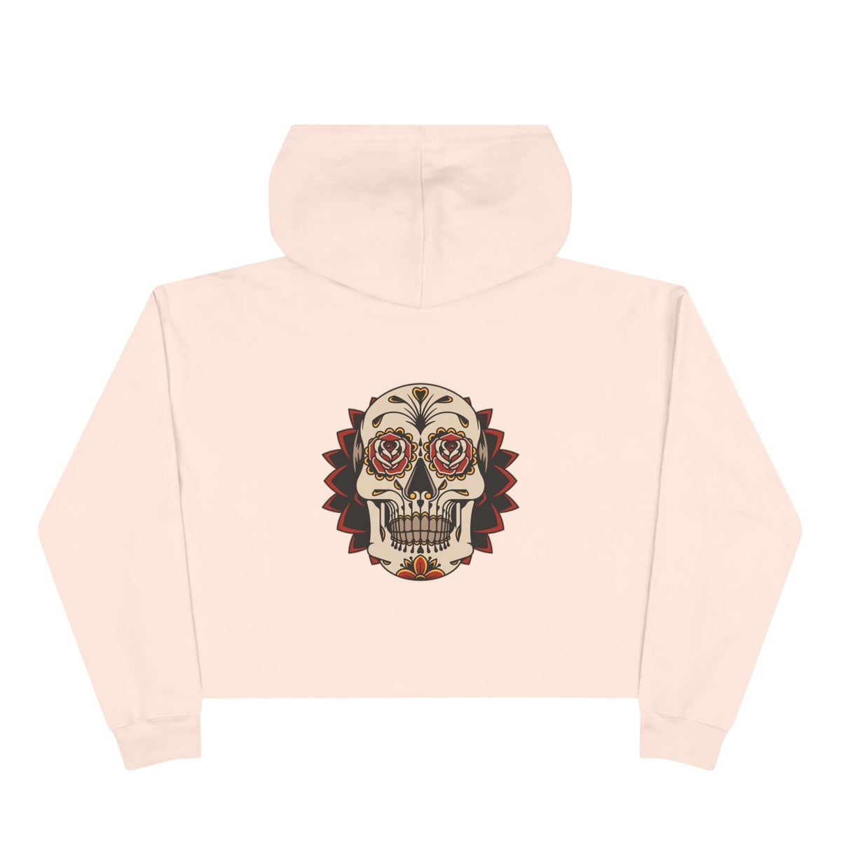 Liebe Calavera Rosa Crop Hoodie