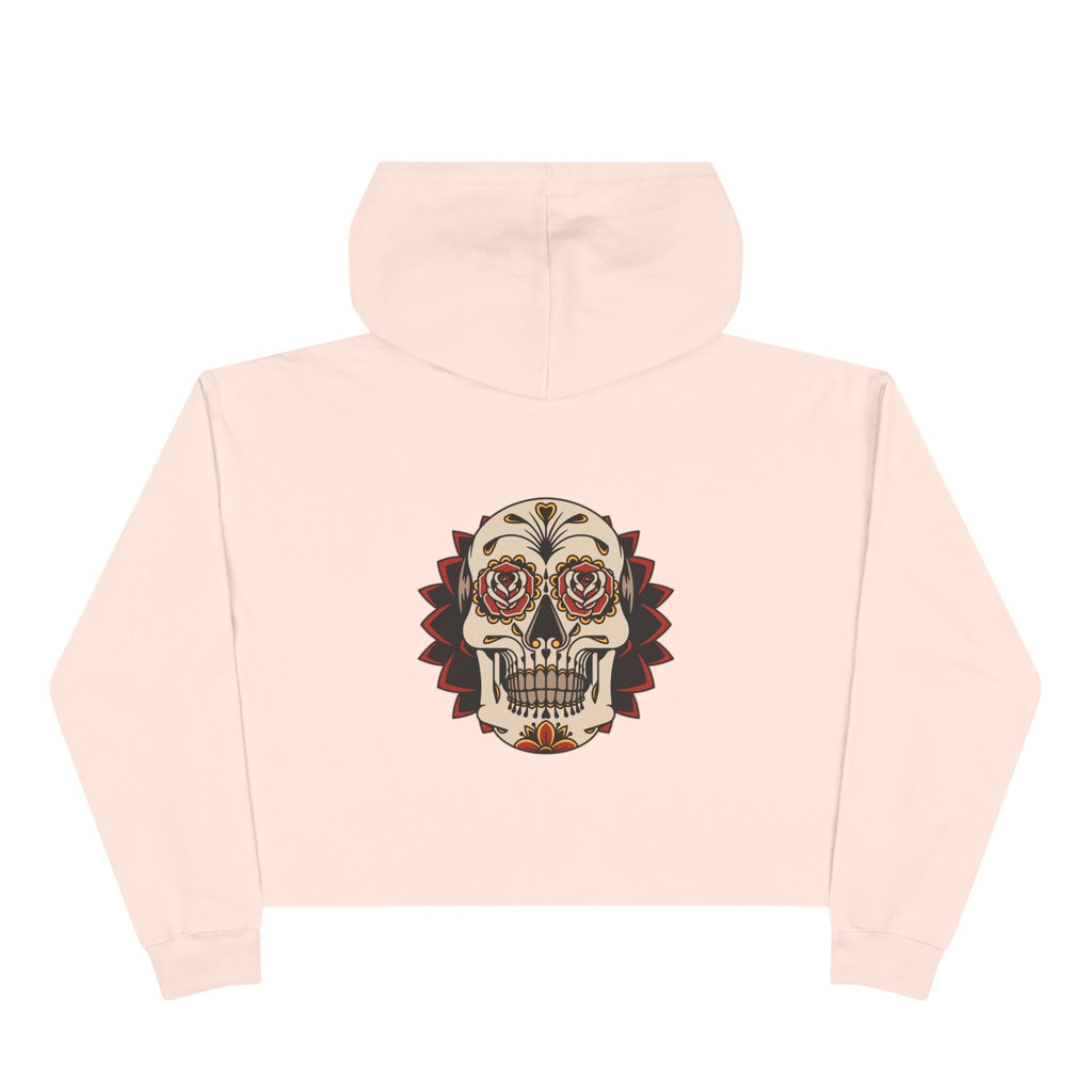 Liebe Calavera Rosa Crop Hoodie