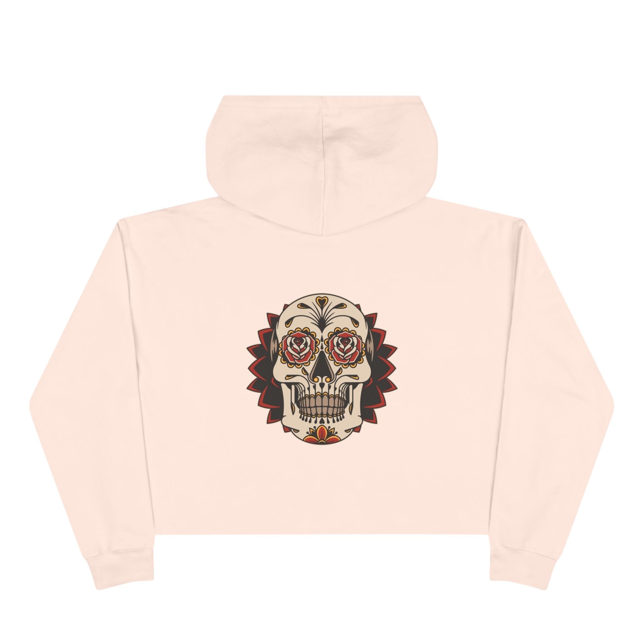 Liebe Calavera Rosa Crop Hoodie