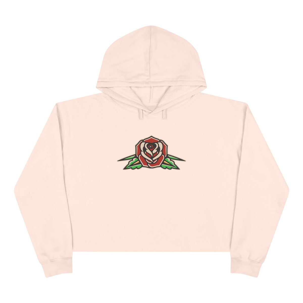Liebe Calavera Rosa Crop Hoodie