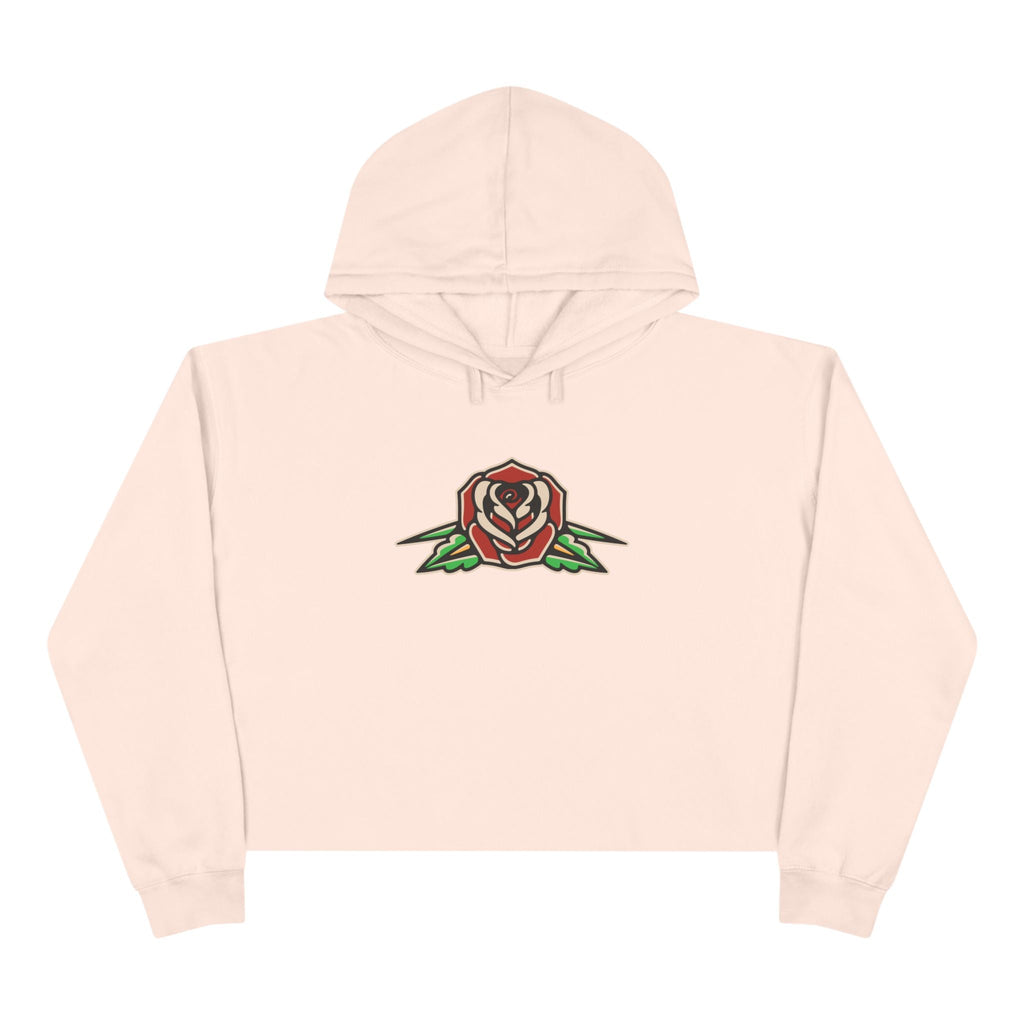 Liebe Calavera Rosa Crop Hoodie
