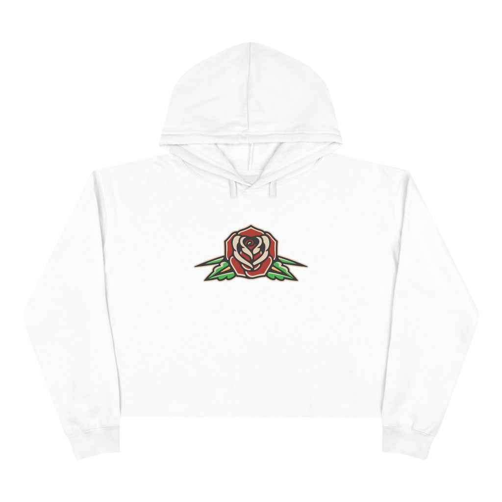 Liebe Calavera Rosa Crop Hoodie