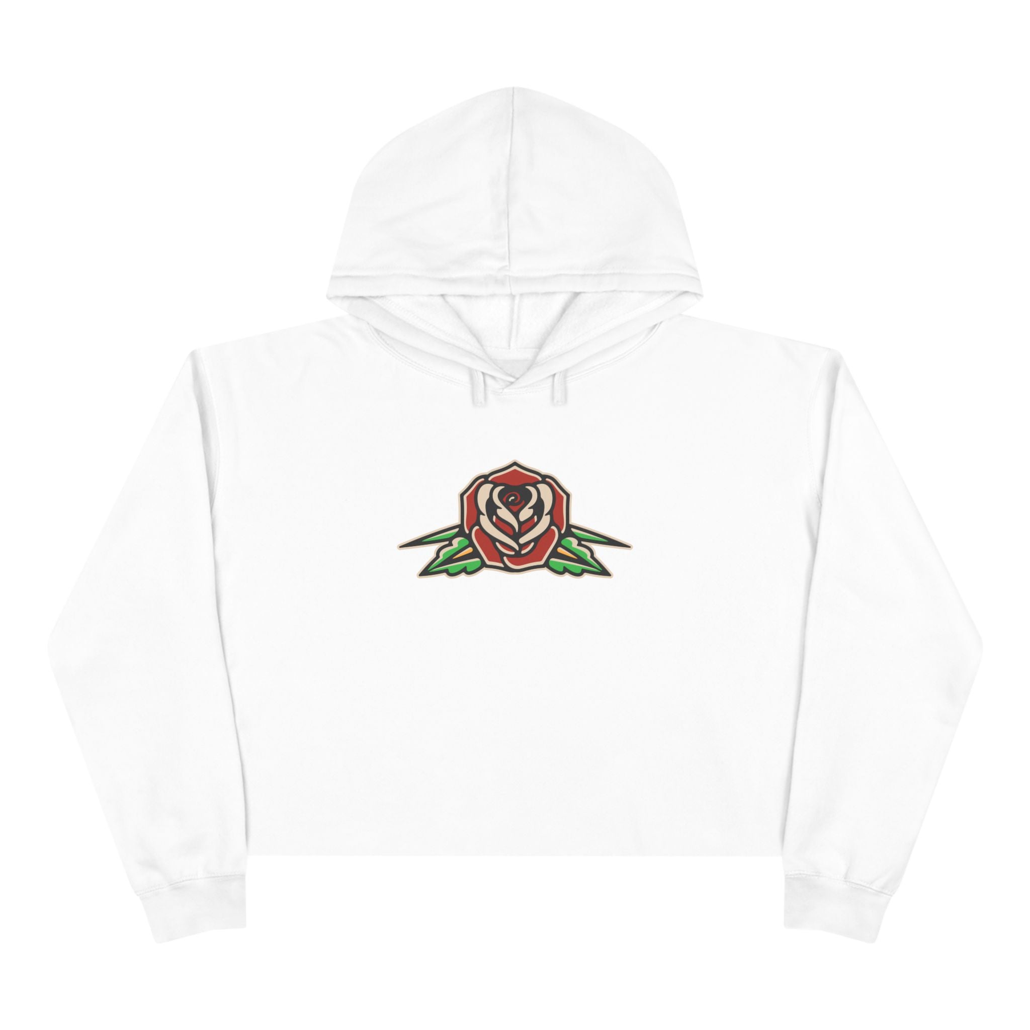 Liebe Calavera Rosa Crop Hoodie