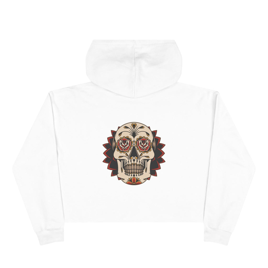 Liebe Calavera Rosa Crop Hoodie