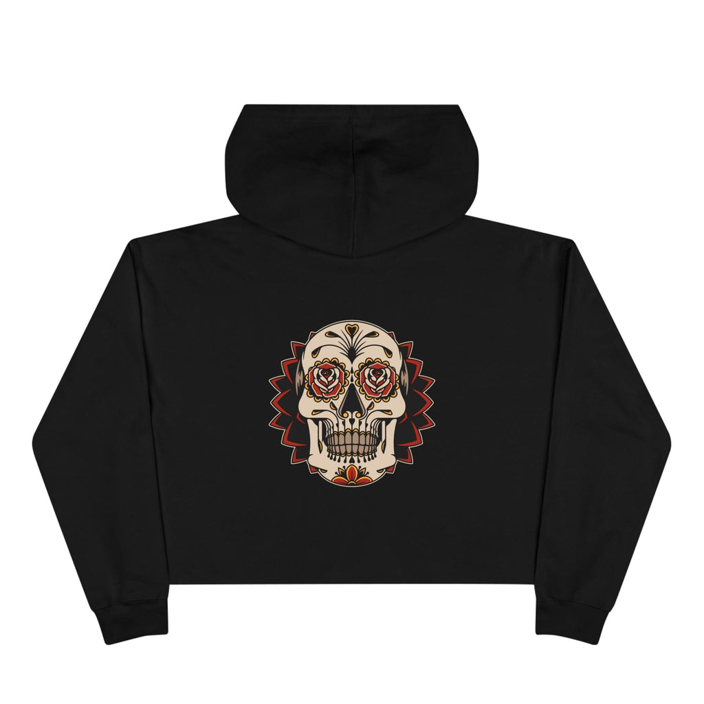 Liebe Calavera Rosa Crop Hoodie