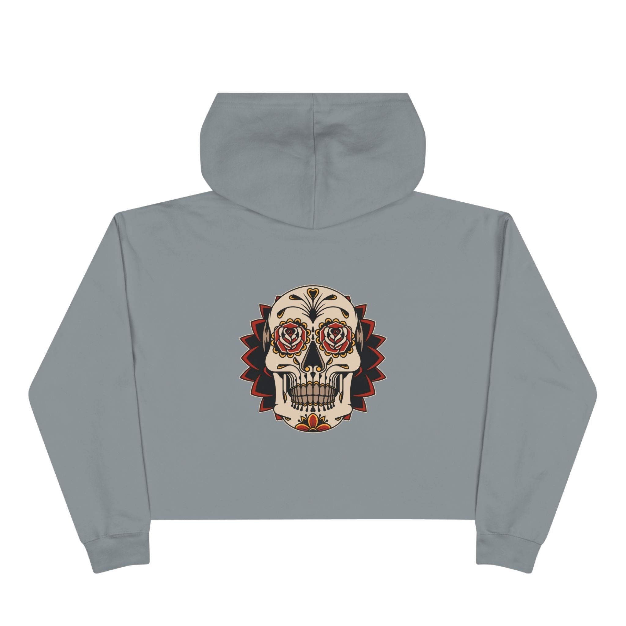 Liebe Calavera Rosa Crop Hoodie
