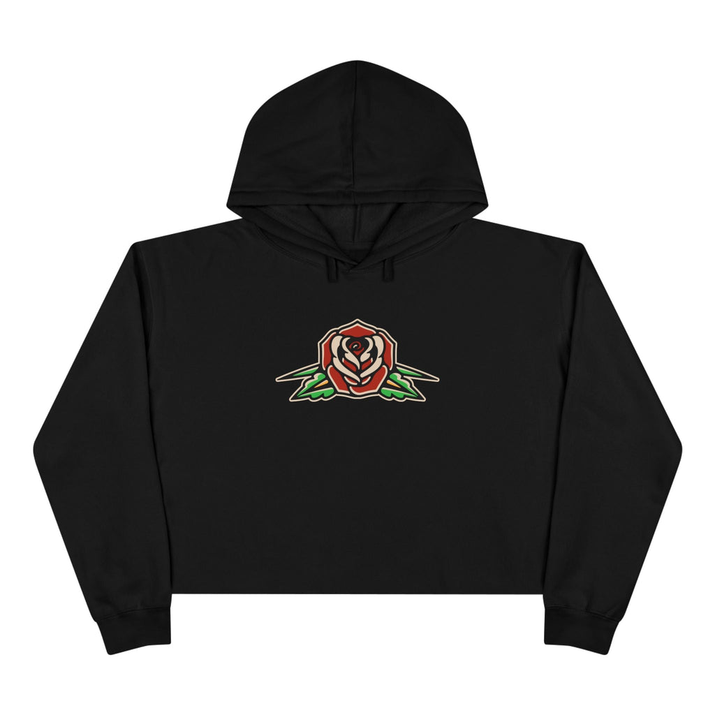 Liebe Calavera Rosa Crop Hoodie