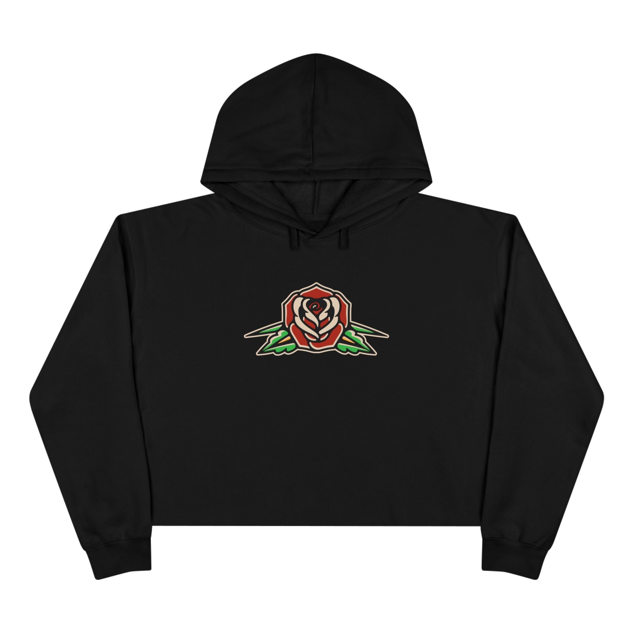 Liebe Calavera Rosa Crop Hoodie