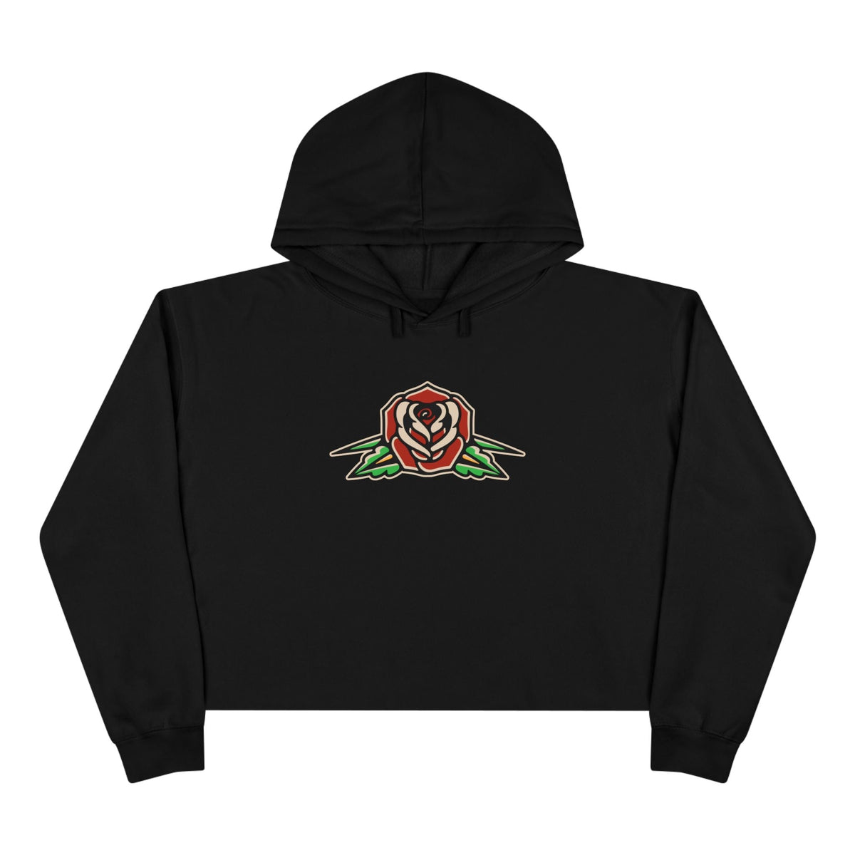 Liebe Calavera Rosa Crop Hoodie