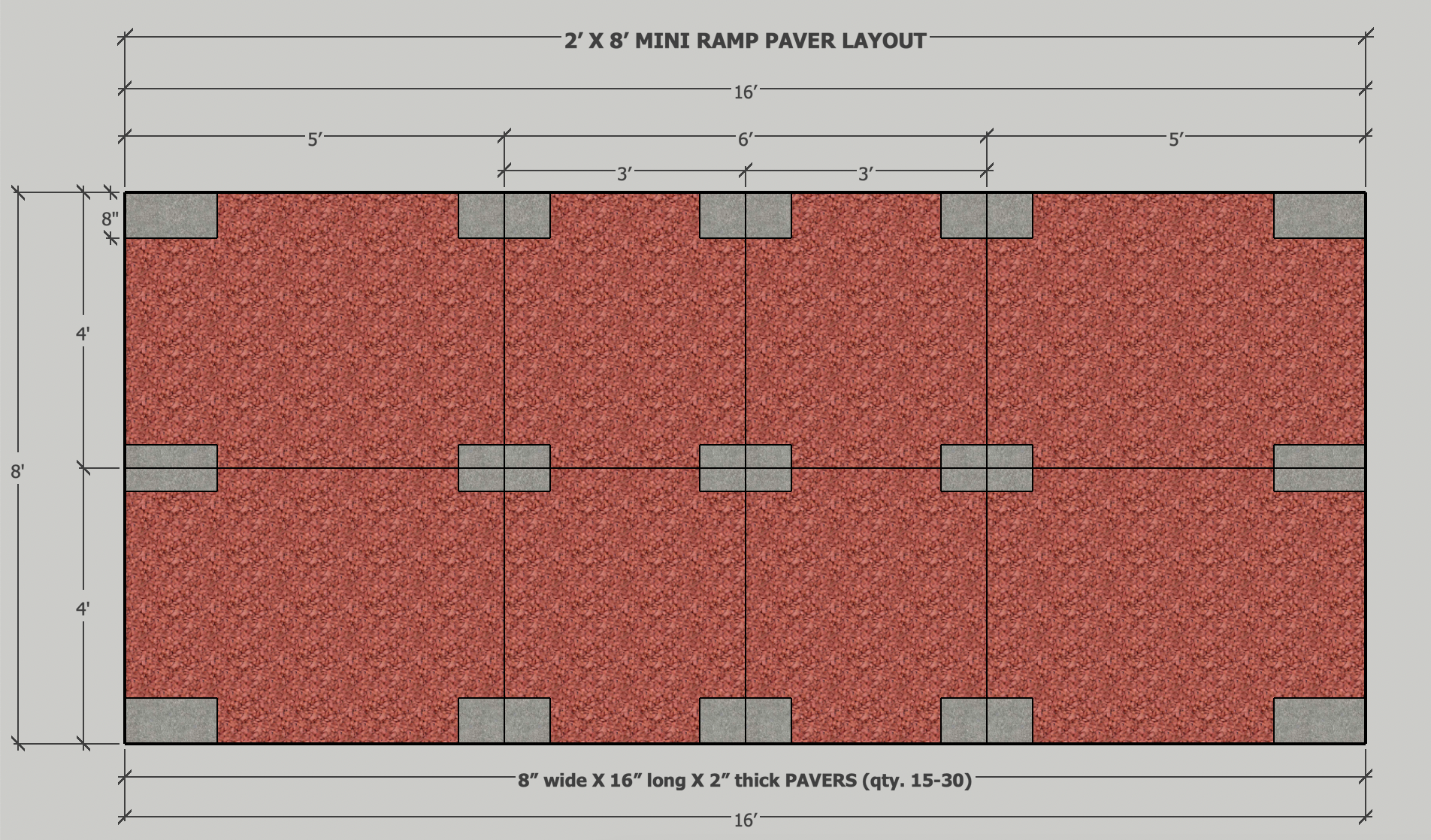 2' x 8' Mini Half Pipe