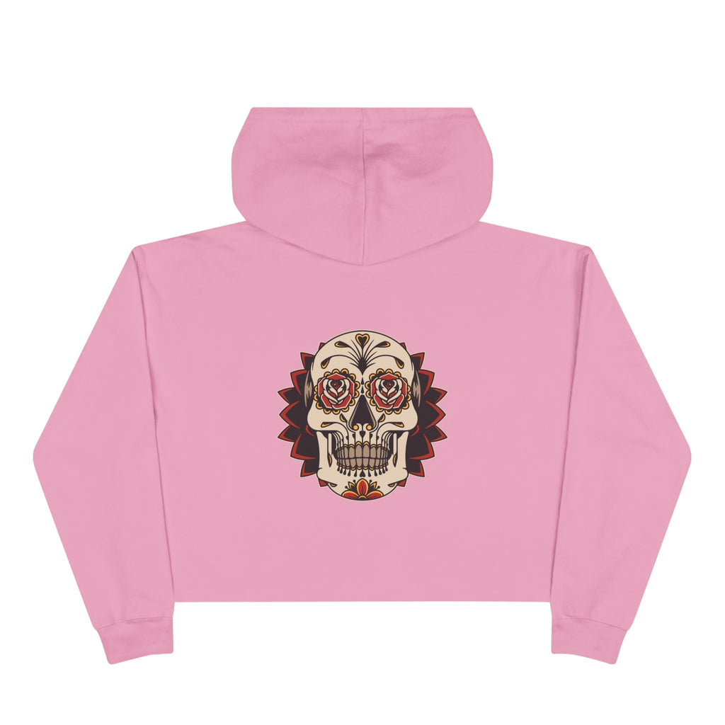 Liebe Calavera Rosa Crop Hoodie