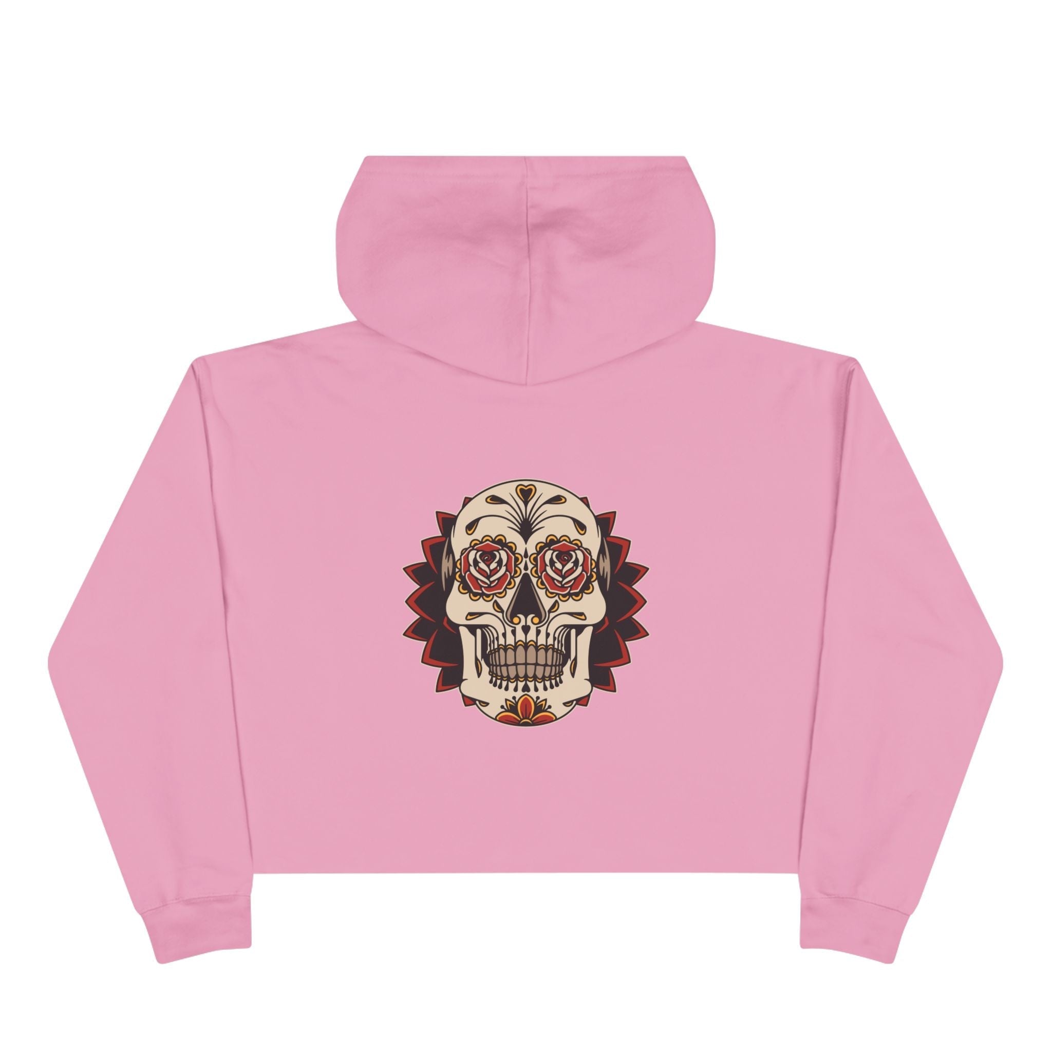Liebe Calavera Rosa Crop Hoodie