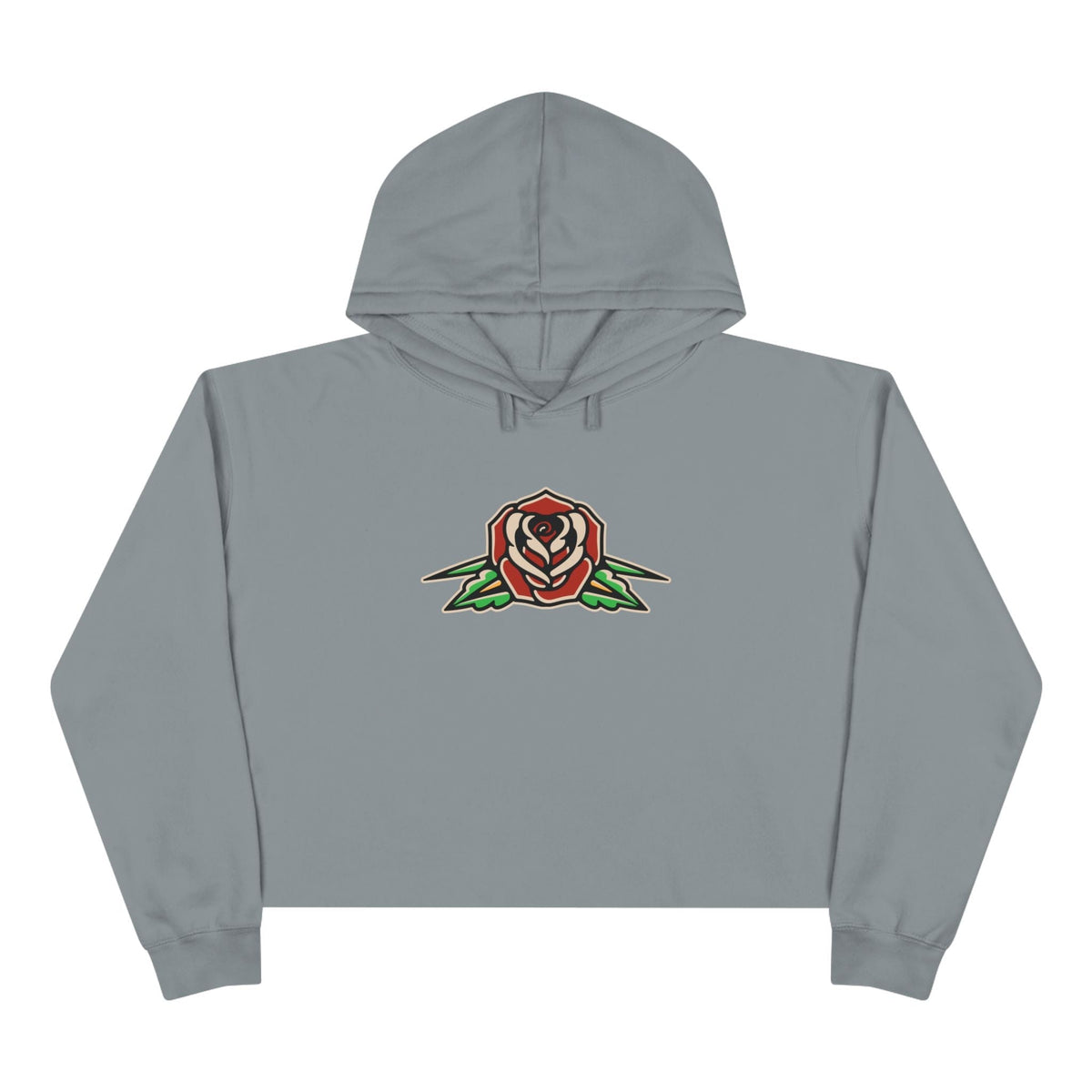 Liebe Calavera Rosa Crop Hoodie