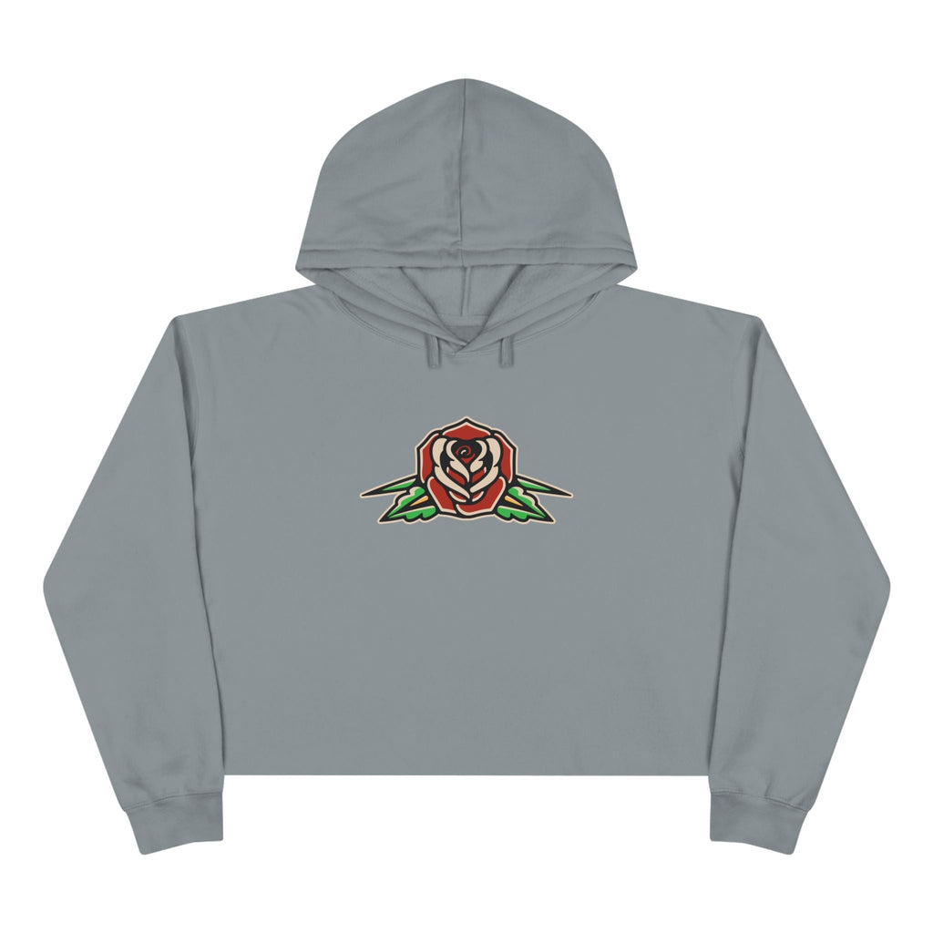 Liebe Calavera Rosa Crop Hoodie