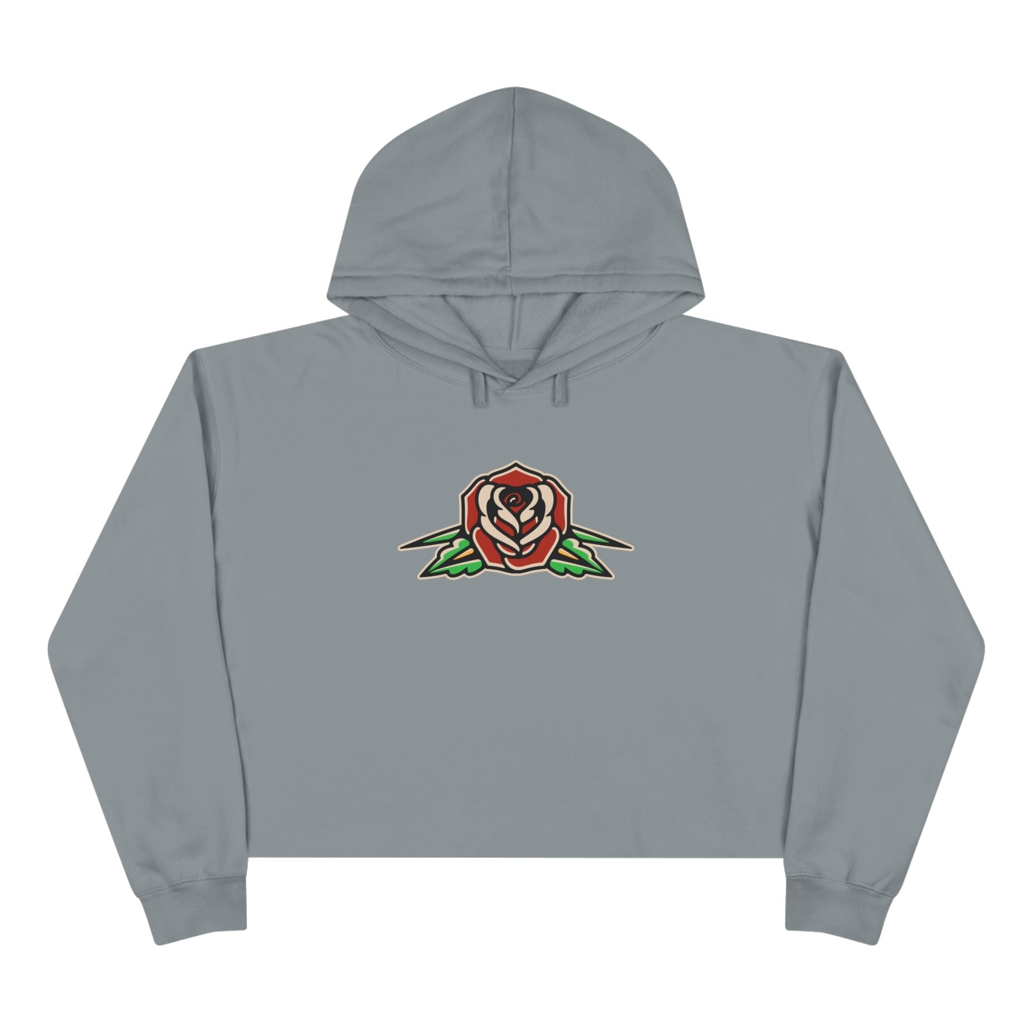 Liebe Calavera Rosa Crop Hoodie