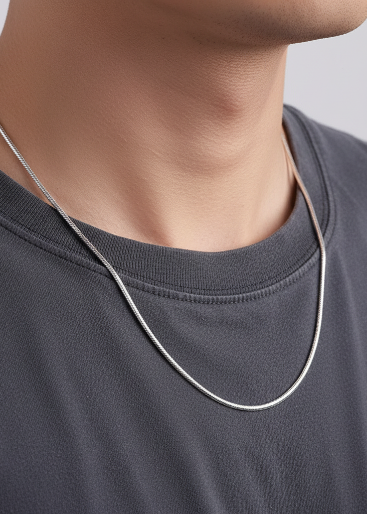 Snake Chain Necklace - silver