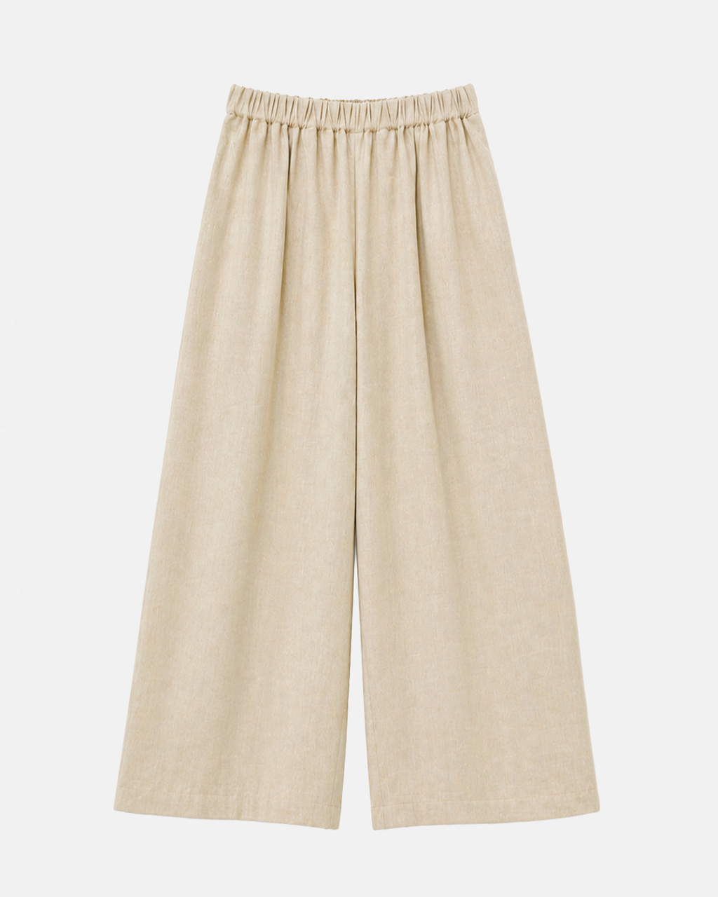 Pantalon évasé effet lin