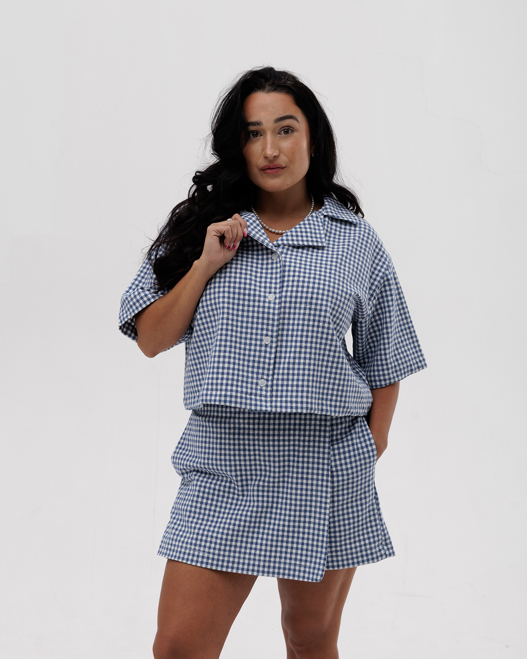 Jupe-short Gingham en coton bio