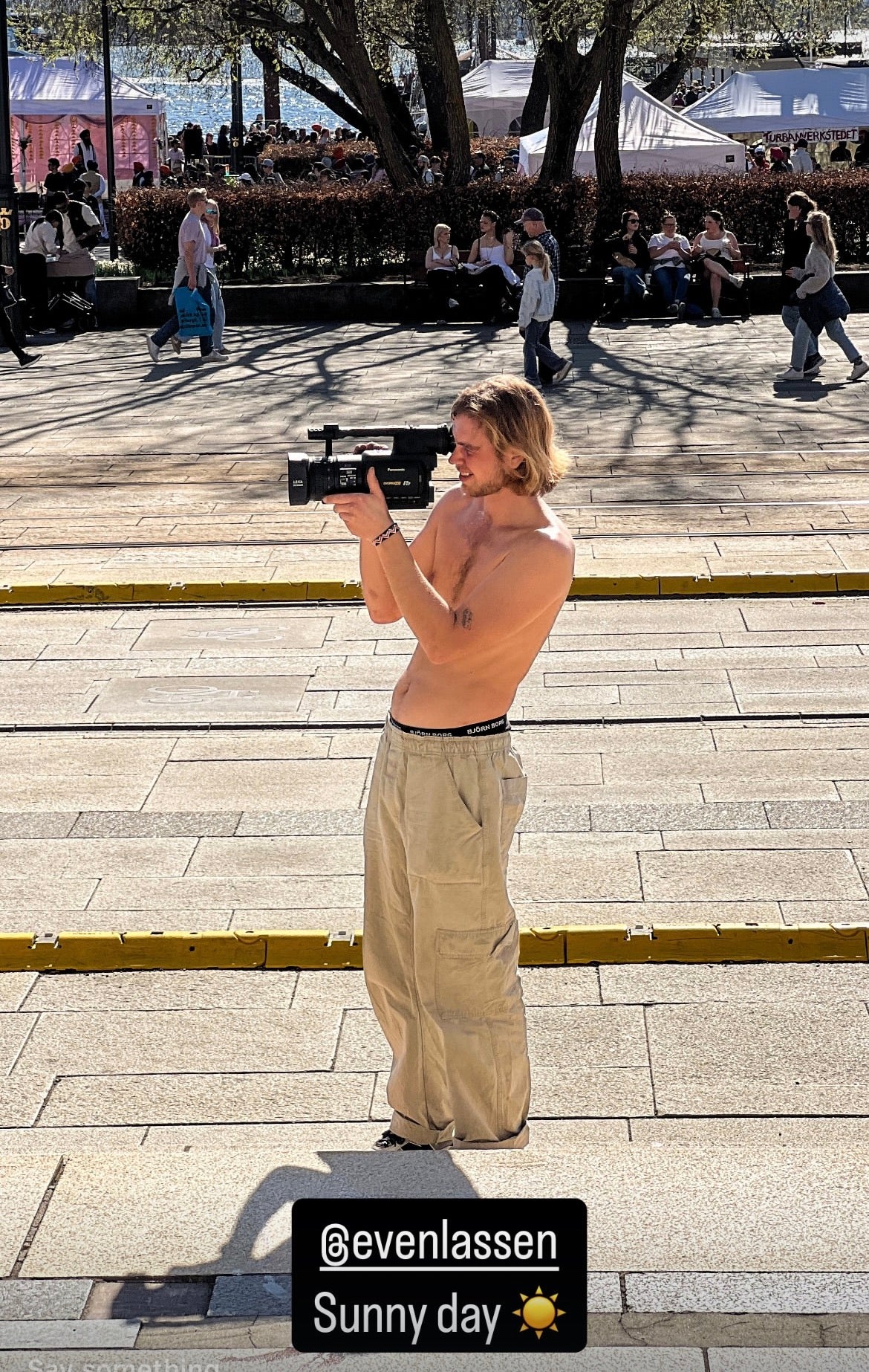 Skateboarding in Oslo, Norway: Even Lassen filming on a sunny spring day. Photo by Mike Boisvert / The Skate Nomad