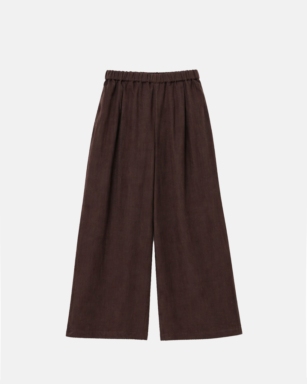 Pantalon évasé effet lin